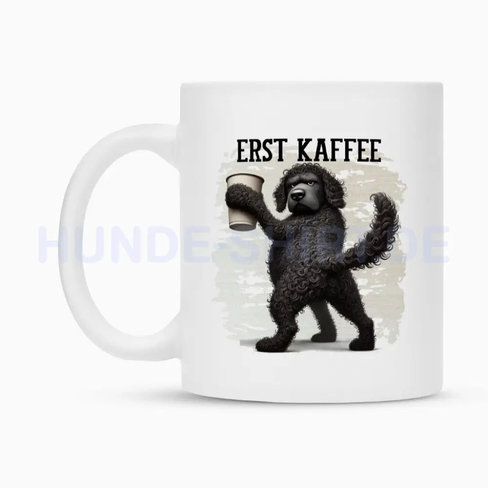 Tasse "Curly Coated - Erst Kaffee" – hunde-shirt.de