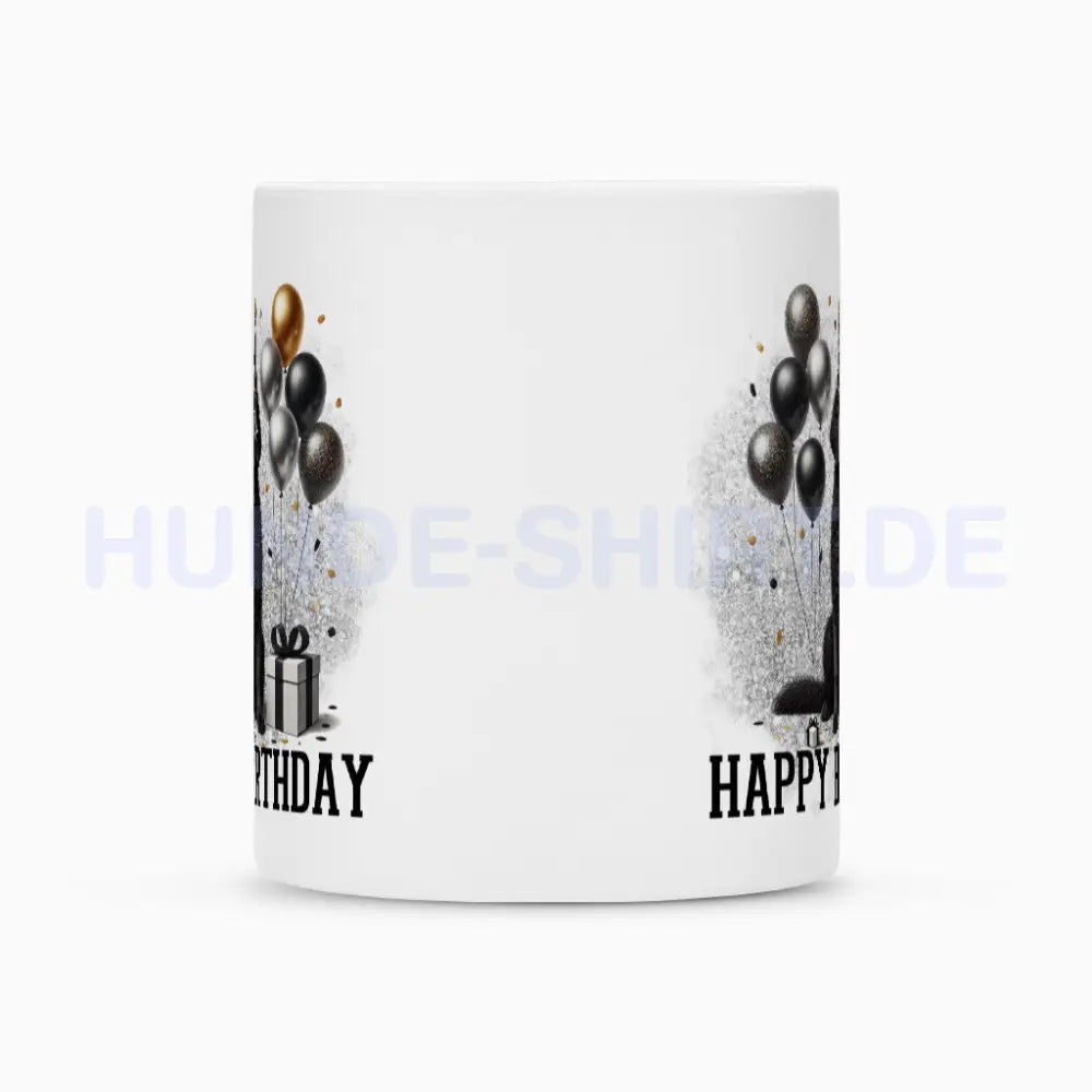 Tasse "Curly Coated ( schwarz ) - Happy Birthday" – hunde-shirt.de