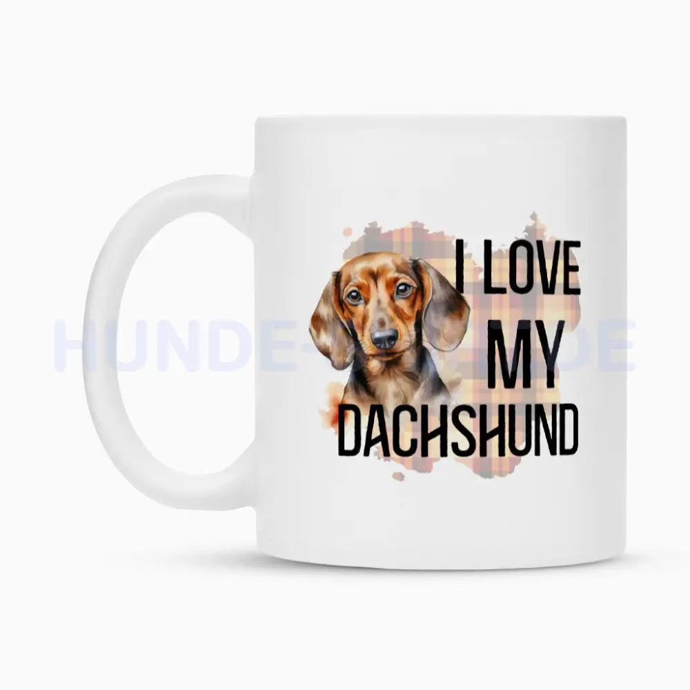 Tasse "Dackel - I love my..." – hunde-shirt.de