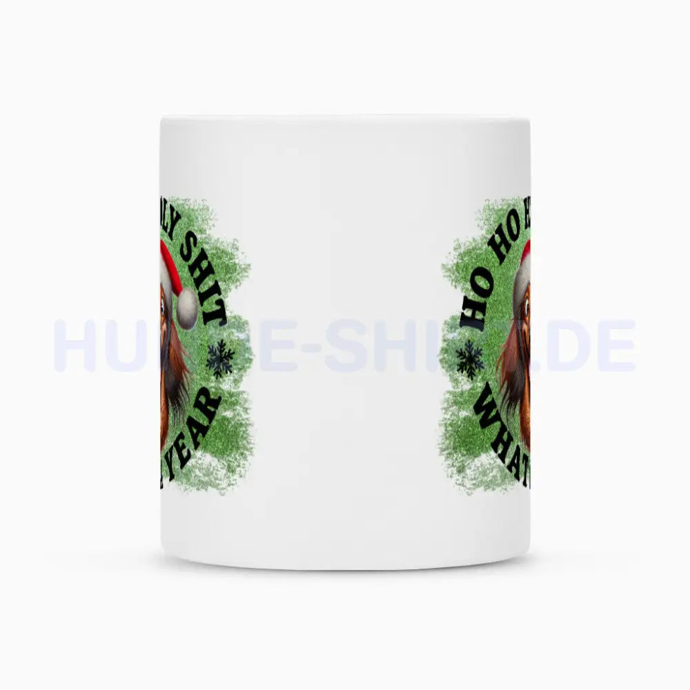 Tasse "Dackel ( Langhaar ) - HO HO..." – hunde-shirt.de