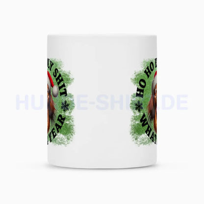 Tasse "Dackel ( Langhaar ) - HO HO..." – hunde-shirt.de