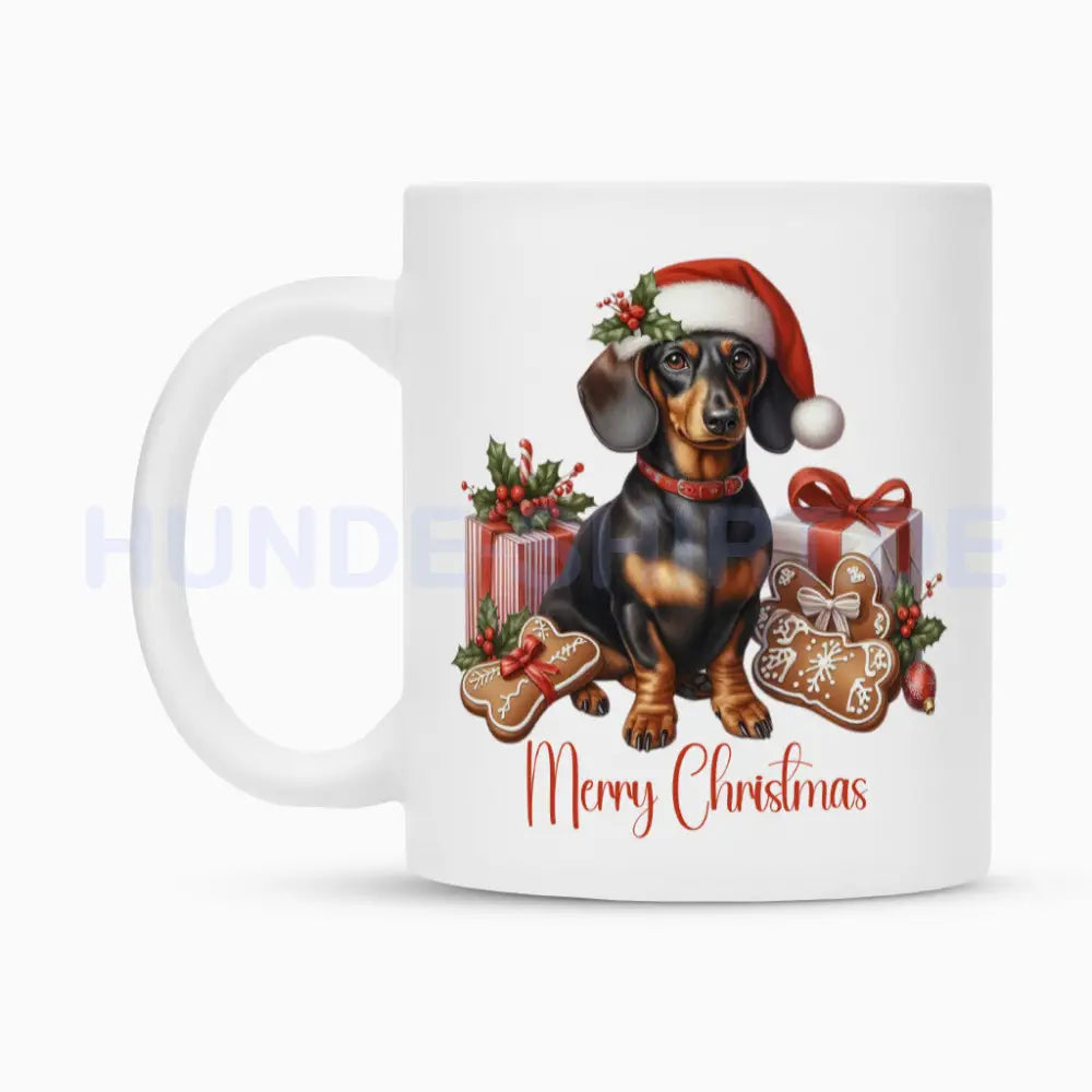 Tasse "Dackel - Merry Christmas Gifts" – hunde-shirt.de