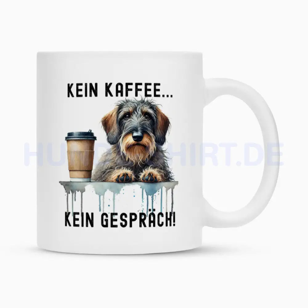 Tasse "Dackel ( Rauhaar ) - Kein Kaffee..." Weiß – hunde-shirt.de