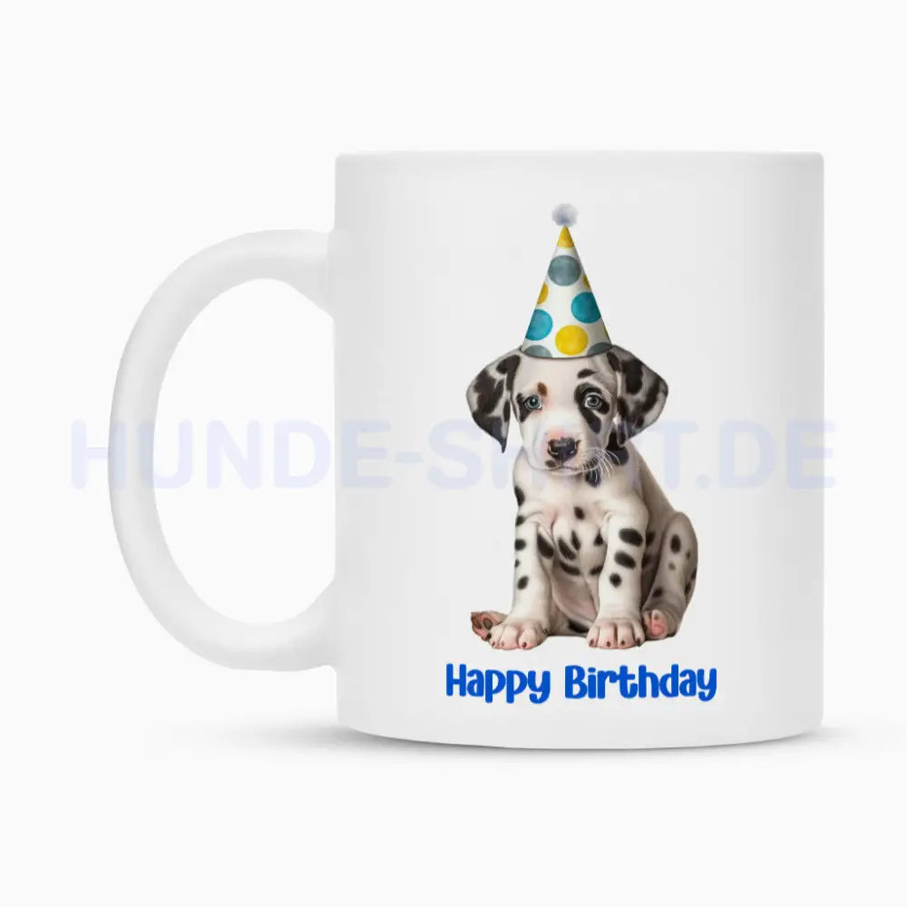 Tasse "Dalmatiner - Happy Birthday" – hunde-shirt.de