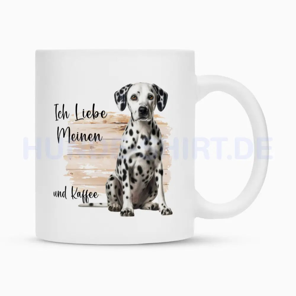 Tasse "Dalmatiner - Ich liebe..." Weiß – hunde-shirt.de