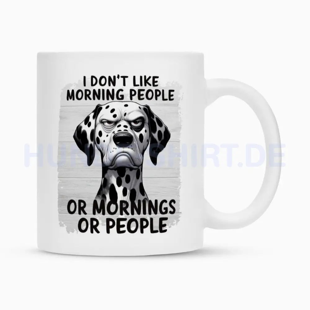 Tasse "Dalmatiner - Morning People" Weiß – hunde-shirt.de