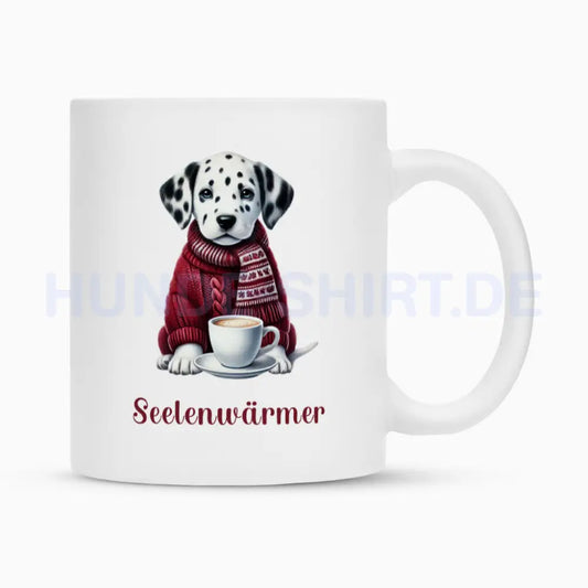 Tasse "Dalmatiner - Seelenwärmer" Weiß – hunde-shirt.de