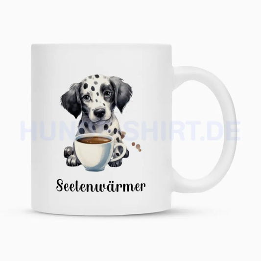 Tasse "Dalmatiner - Seelenwärmer" Weiß – hunde-shirt.de