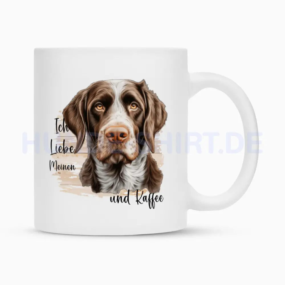 Tasse "Deutsch Drahthaar - Ich liebe..." Weiß – hunde-shirt.de