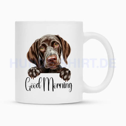 Tasse "Deutsch Kurzhaar - Good Morning" Weiß – hunde-shirt.de