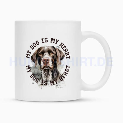 Tasse "Deutsch Kurzhaar HEART 2" Weiß – hunde-shirt.de