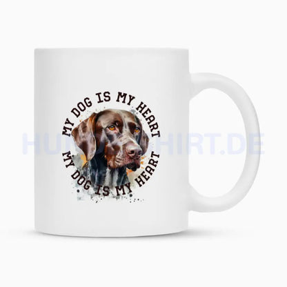 Tasse "Deutsch Kurzhaar HEART" Weiß – hunde-shirt.de