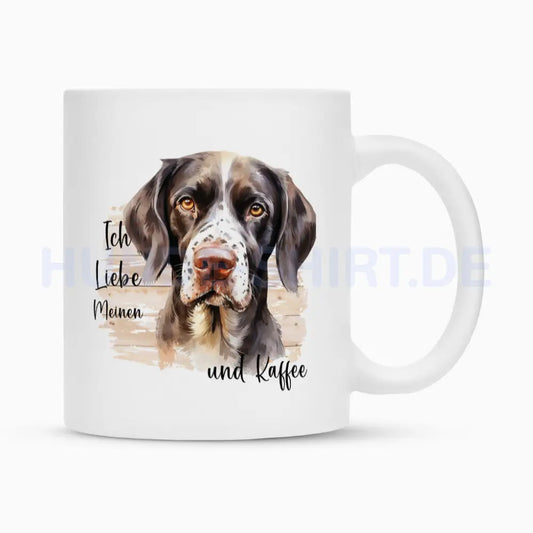 Tasse "Deutsch Kurzhaar - Ich liebe..." Weiß – hunde-shirt.de