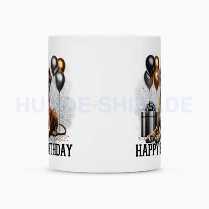 Tasse "Deutsche Dogge - Happy Birthday" – hunde-shirt.de