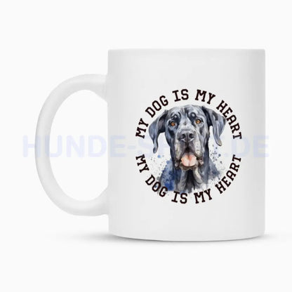 Tasse "Deutsche Dogge HEART" – hunde-shirt.de