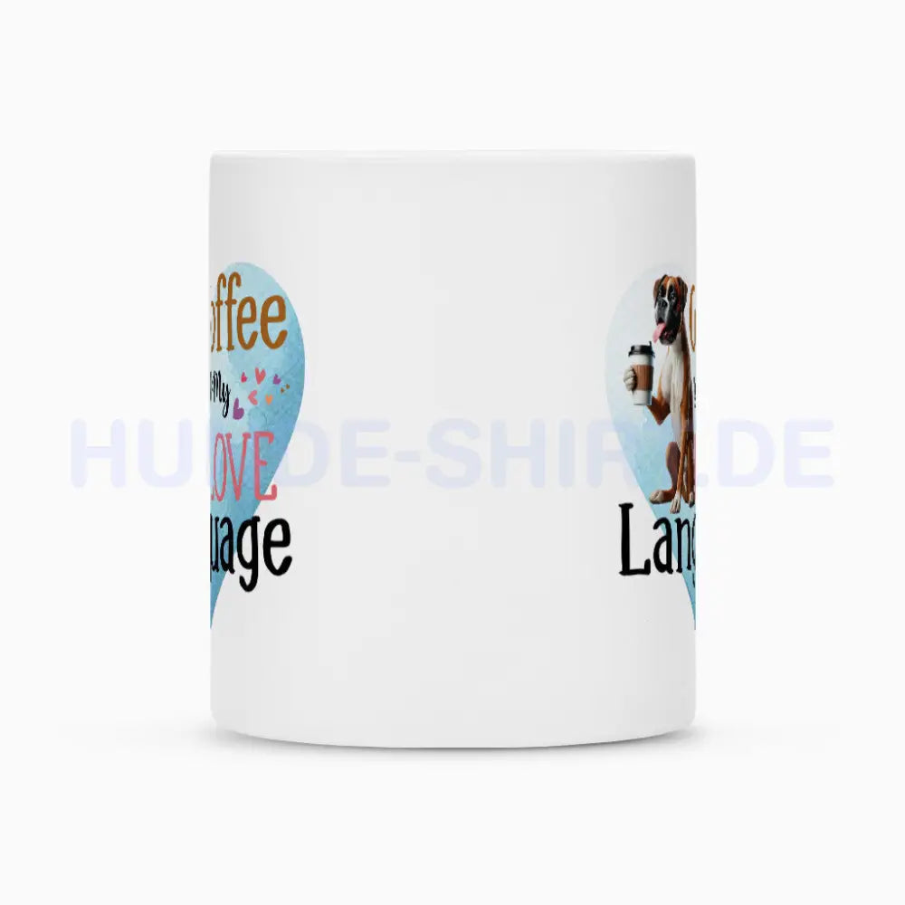 Tasse "Deutscher Boxer - Love Language" – hunde-shirt.de