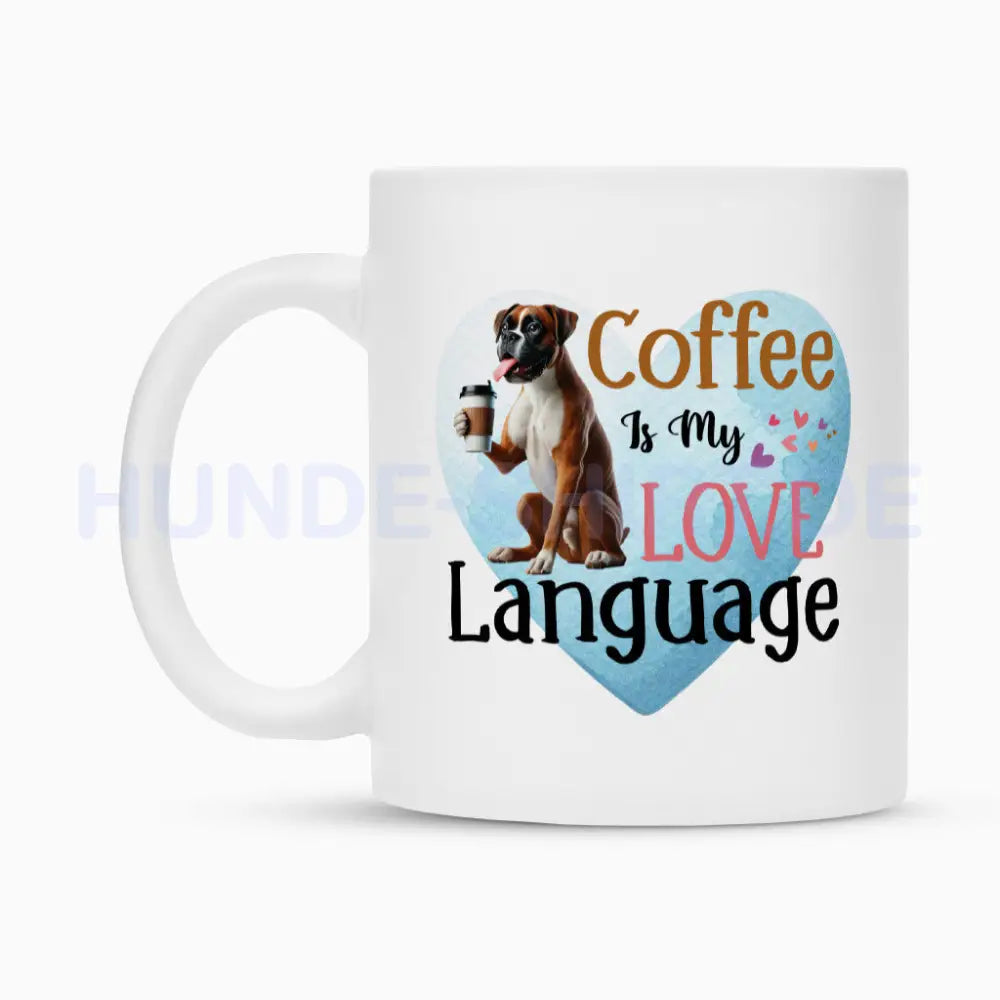 Tasse "Deutscher Boxer - Love Language" – hunde-shirt.de