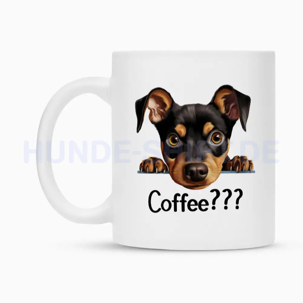 Tasse "Deutscher Pinscher - Coffee???" – hunde-shirt.de