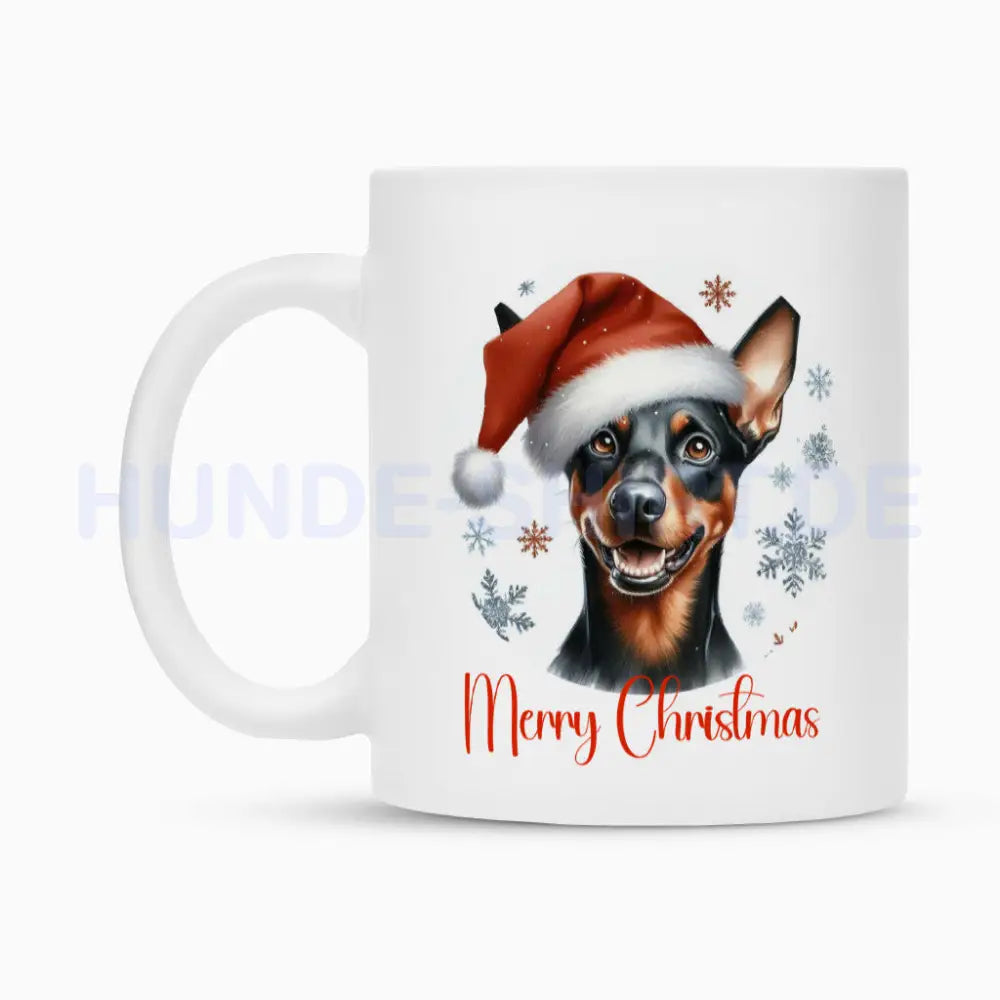 Tasse "Deutscher Pinscher - Merry Christmas" – hunde-shirt.de