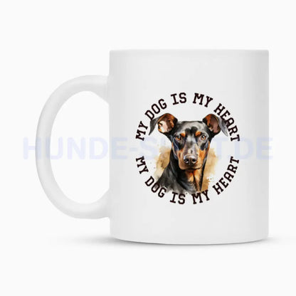 Tasse "Dobermann HEART" – hunde-shirt.de