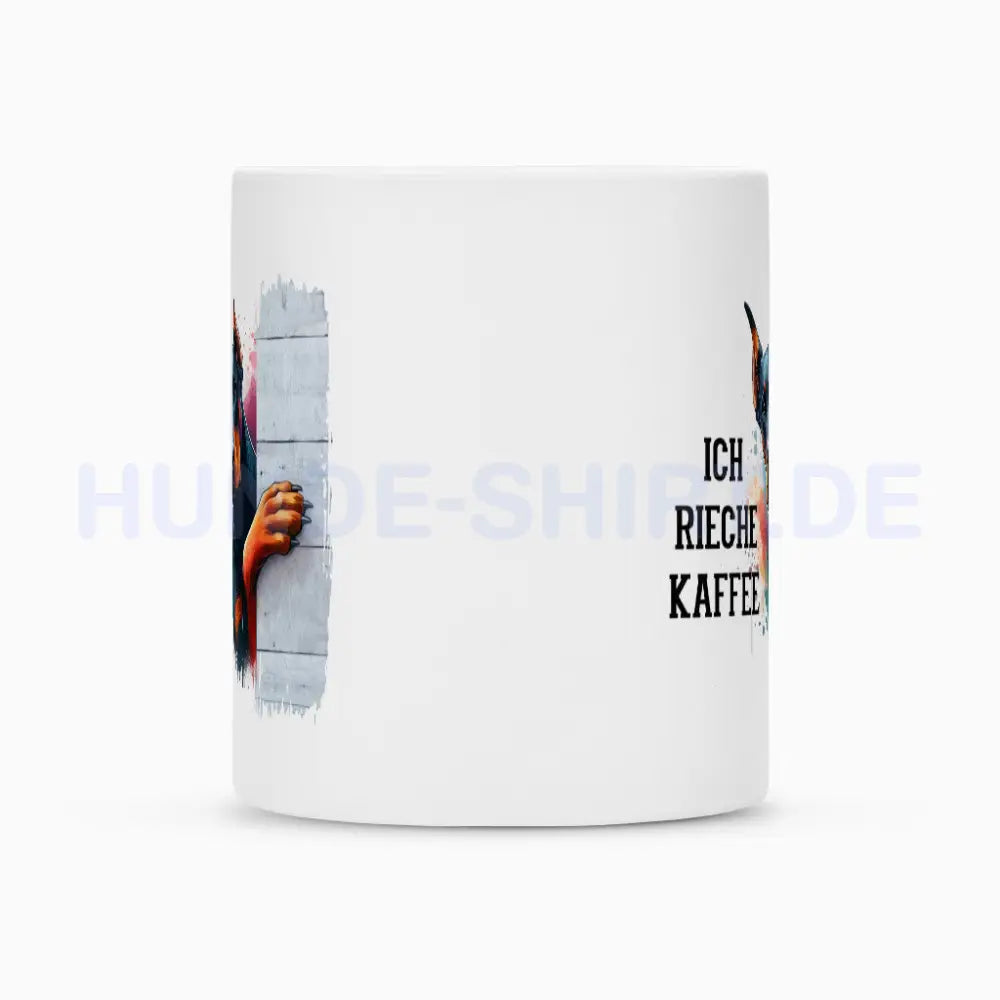 Tasse "Dobermann - Ich rieche Kaffee" – hunde-shirt.de