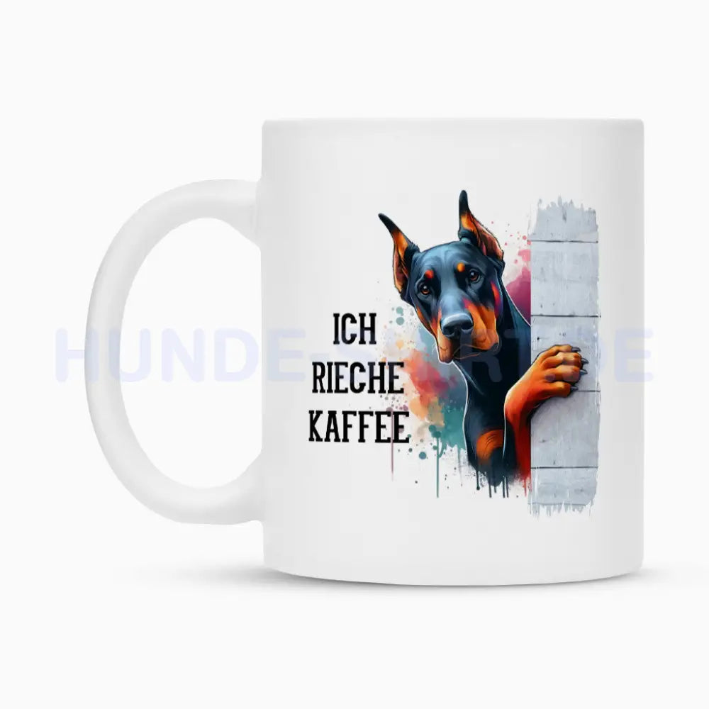 Tasse "Dobermann - Ich rieche Kaffee" – hunde-shirt.de