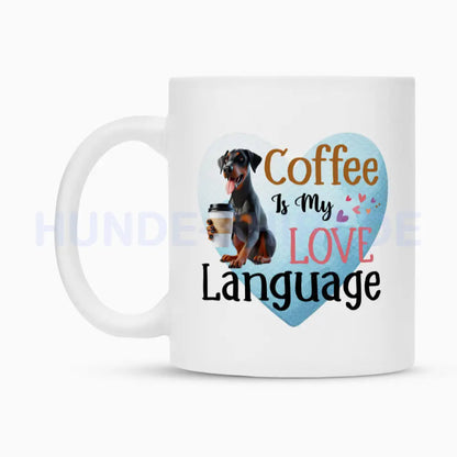 Tasse "Dobermann - Love Language" – hunde-shirt.de