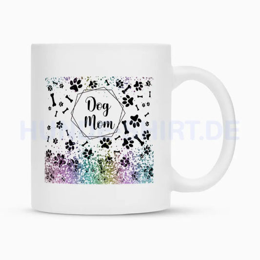 Tasse "Dog Mom" Weiß – hunde-shirt.de