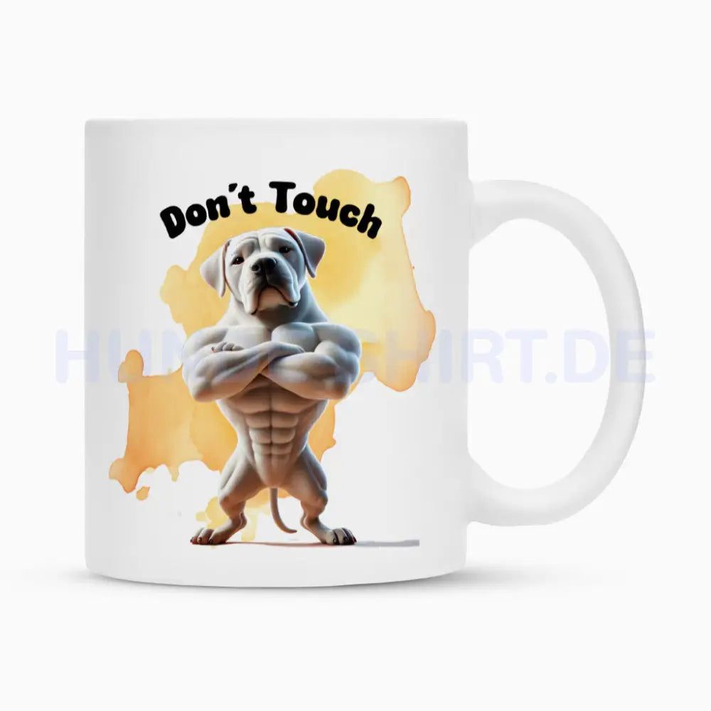 Tasse "Dogo Argentino - Don´t touch" Weiß – hunde-shirt.de