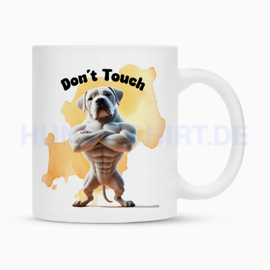 Tasse "Dogo Argentino - Don´t touch" Weiß – hunde-shirt.de