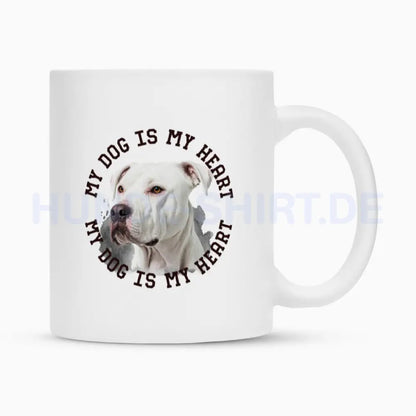 Tasse "Dogo Argentino HEART" Weiß – hunde-shirt.de