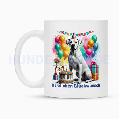 Tasse "Dogo Argentino - Herzlichen Glückwunsch" – hunde-shirt.de