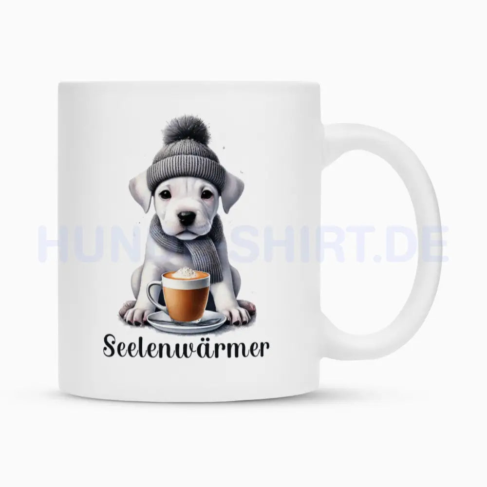 Tasse "Dogo Argentino - Seelenwärmer" Weiß – hunde-shirt.de