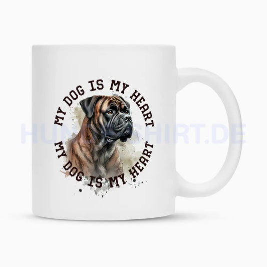 Tasse "Dogo Canario HEART 2" Weiß – hunde-shirt.de