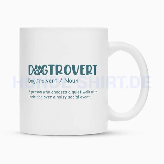 Tasse "Dogtrovert" Weiß – hunde-shirt.de