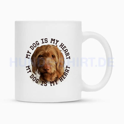 Tasse "Drahthaar Vizsla HEART" Weiß – hunde-shirt.de