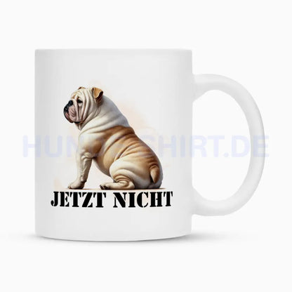 Tasse "English Bulldog - JETZT NICHT" Weiß – hunde-shirt.de