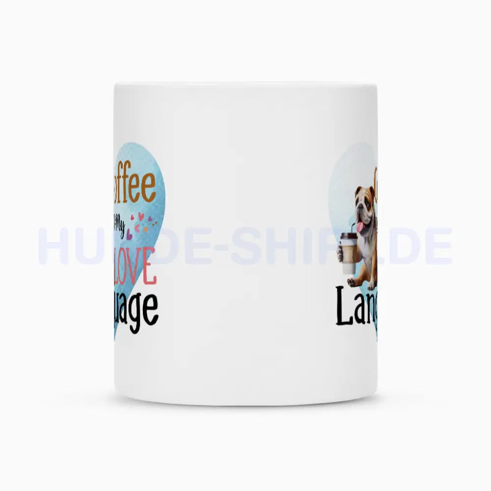 Tasse "English Bulldog - Love Language" – hunde-shirt.de