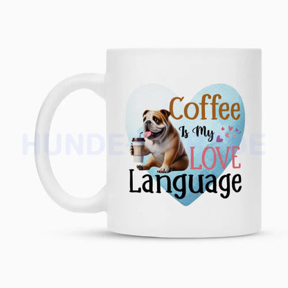 Tasse "English Bulldog - Love Language" – hunde-shirt.de