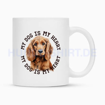 Tasse "English Cocker Spaniel HEART" Weiß – hunde-shirt.de