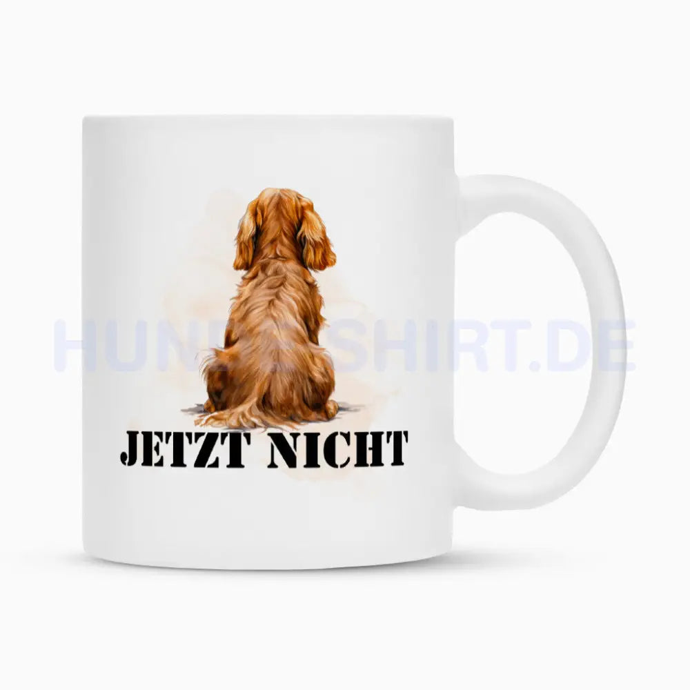 Tasse "English Cocker Spaniel - JETZT NICHT 2" Weiß – hunde-shirt.de