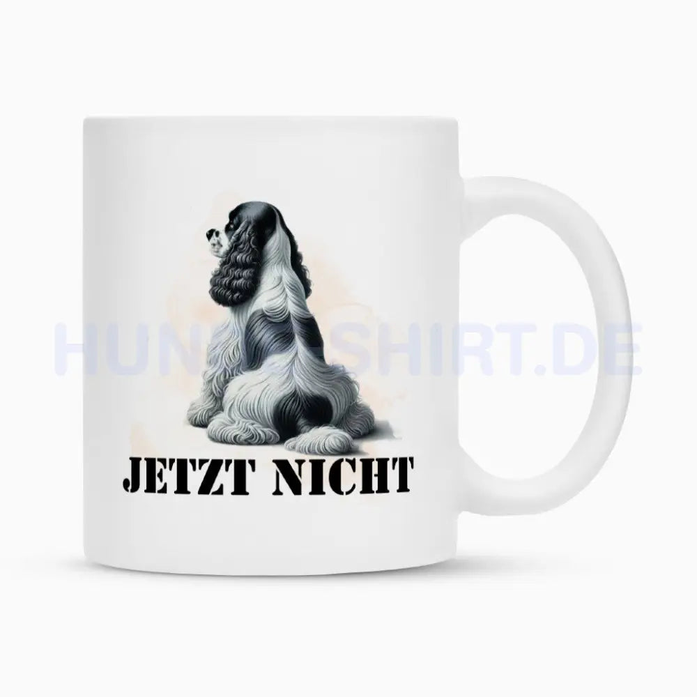 Tasse "English Cocker Spaniel - JETZT NICHT 3" Weiß – hunde-shirt.de