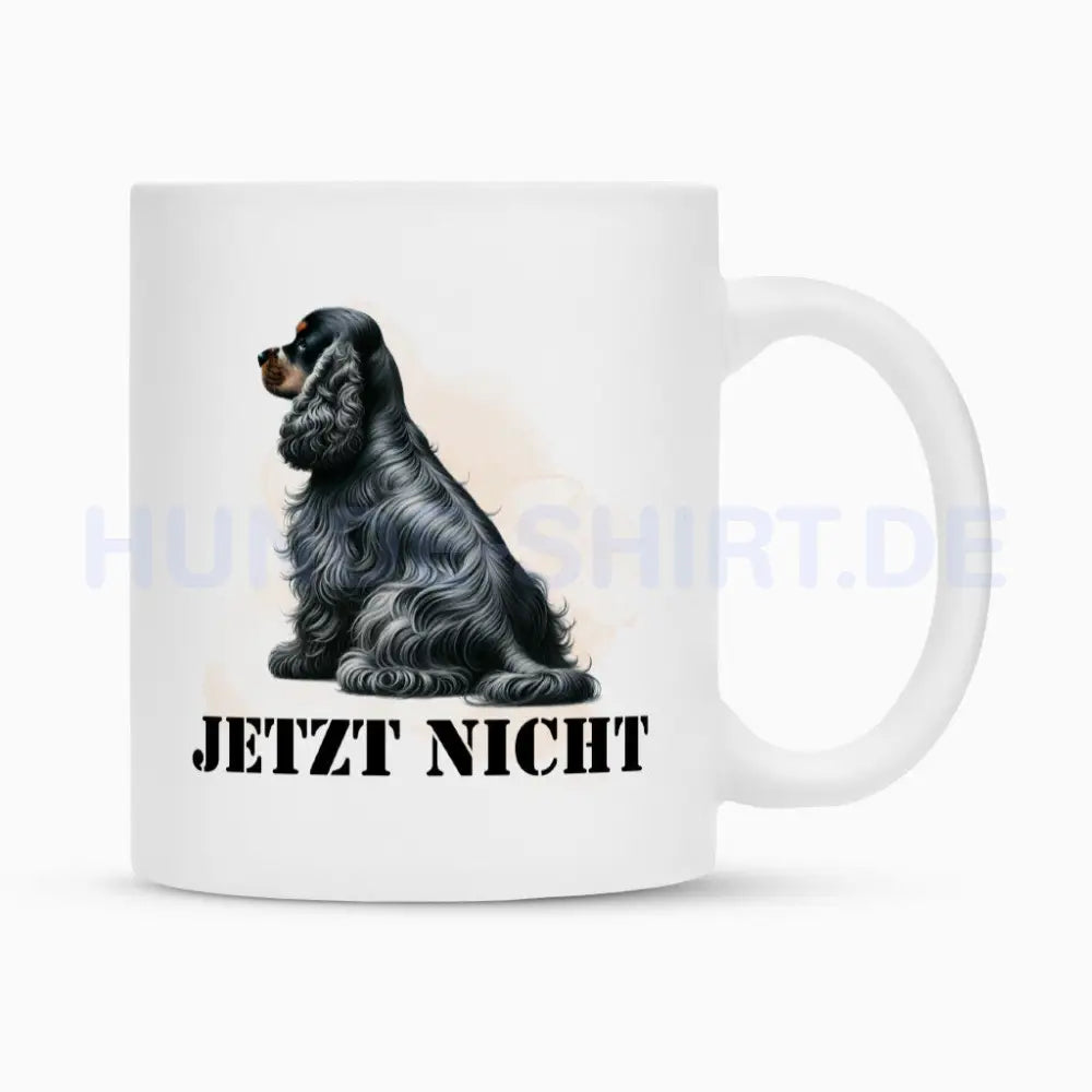 Tasse "English Cocker Spaniel - JETZT NICHT" Weiß – hunde-shirt.de