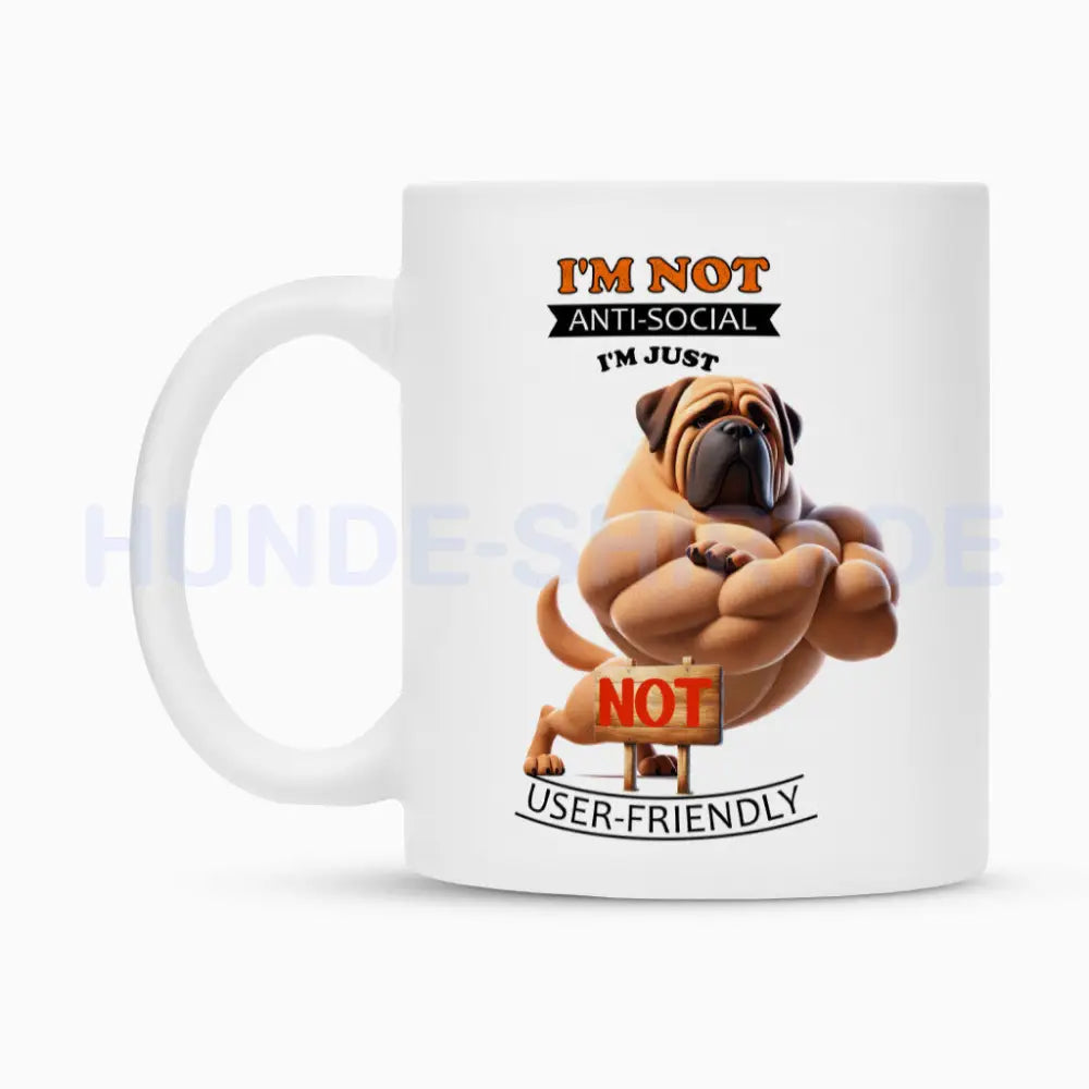 Tasse "English Mastiff - Anti-Social" – hunde-shirt.de