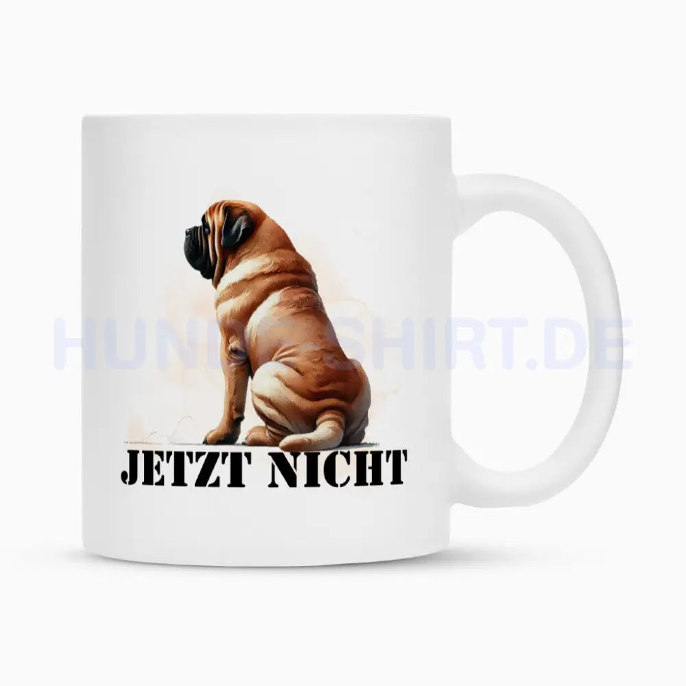 Tasse "English Mastiff - JETZT NICHT" Weiß – hunde-shirt.de