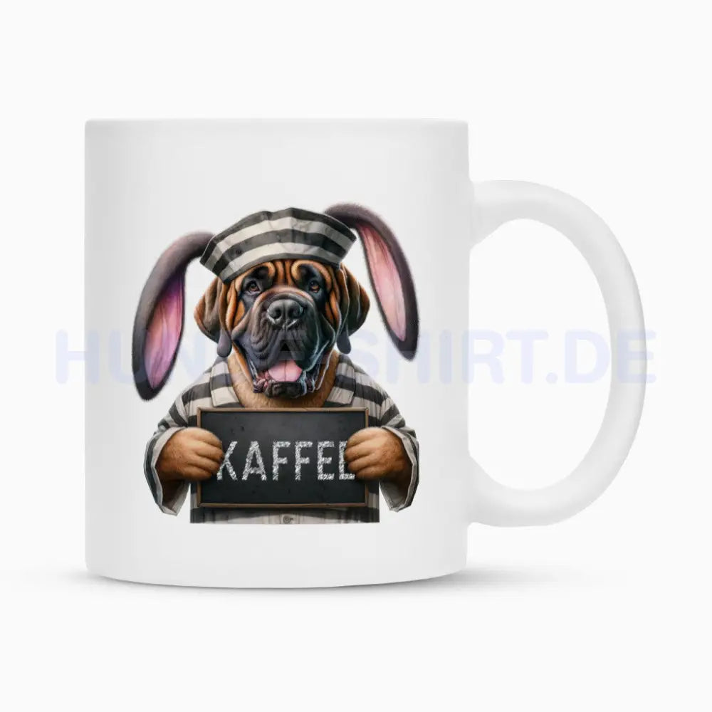 Tasse "English Mastiff - Ostern" Weiß – hunde-shirt.de