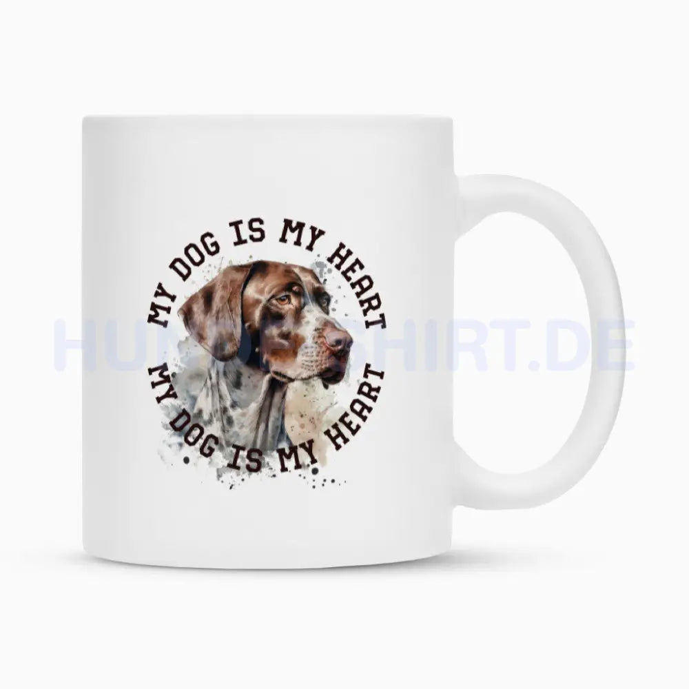 Tasse "English Pointer HEART" Weiß – hunde-shirt.de