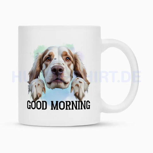 Tasse "English Setter - Good Morning" Weiß – hunde-shirt.de