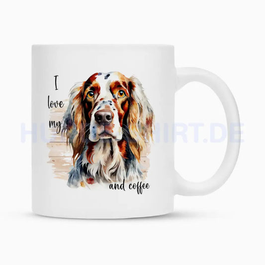 Tasse "English Setter - I love my..." Weiß – hunde-shirt.de