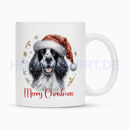 Tasse "English Setter - Merry Christmas" Weiß – hunde-shirt.de